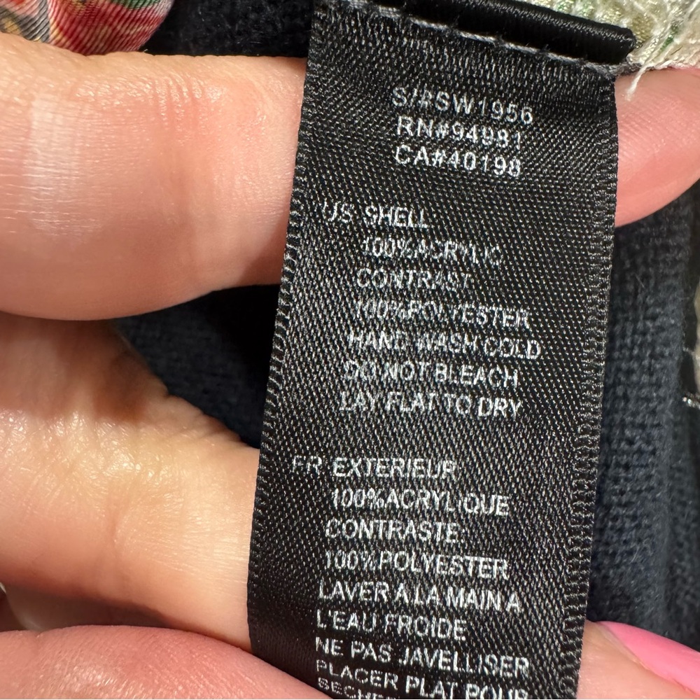 Navy Multicolor Patchwork Cardigan - image 6